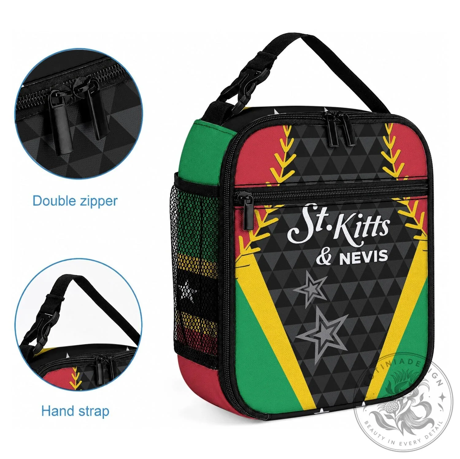Saint Kitts and Nevis Cricket Patriots Insulated Lunch Bag 8 Saint Kitts and Nevis Cricket Patriots Insulated Lunch Bag