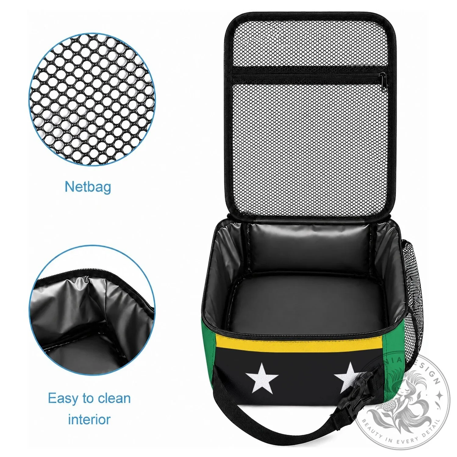 Saint Kitts and Nevis Cricket Patriots Insulated Lunch Bag 9 Saint Kitts and Nevis Cricket Patriots Insulated Lunch Bag