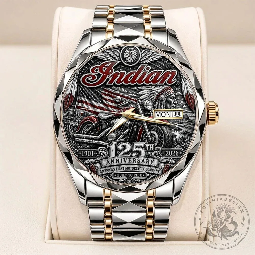 Indian Motorcycle 125th Anniversary 2026 Stainless Steel Quartz Watch