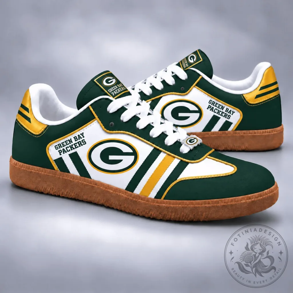 Green Bay Packers Team Color Retro Samba Shoes Green Bay Packers Team Color Retro Samba Shoes