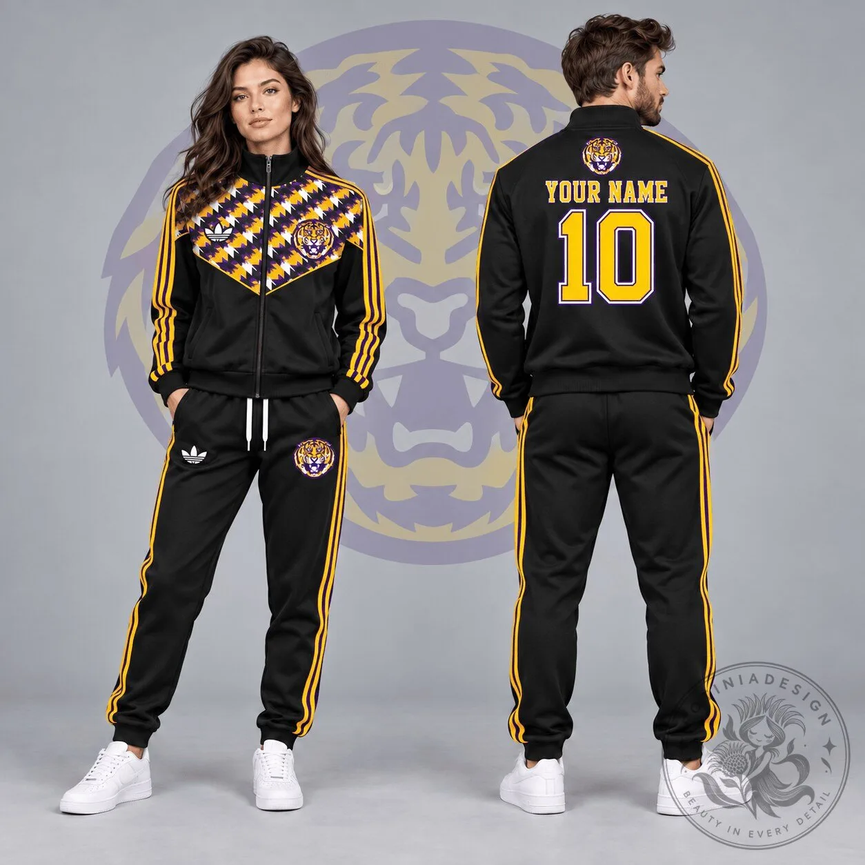 Louisiana State University Tigers Personalized Chevron Full-Zip Jacket