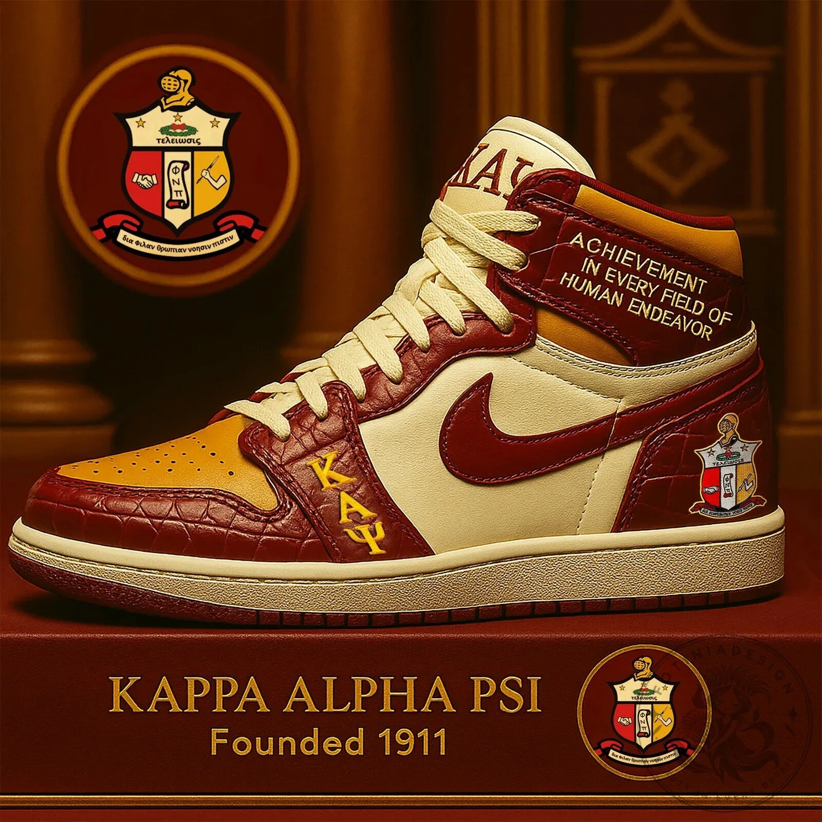 High-Top Sneakers for Kappa Alpha Psi Fraternity Achievement