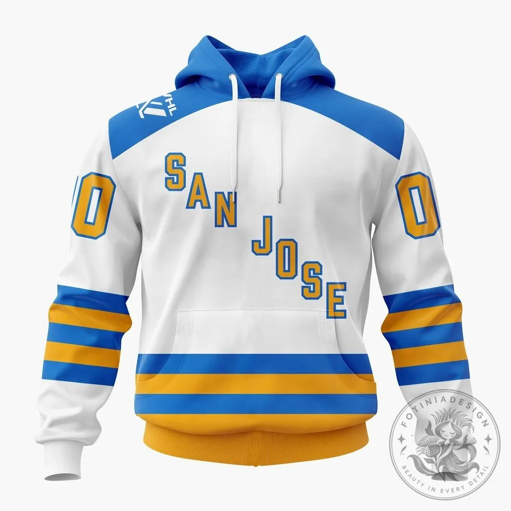 PWHL San Jose Sharks Personalized 2026-27 Away Design Hockey Hoodie