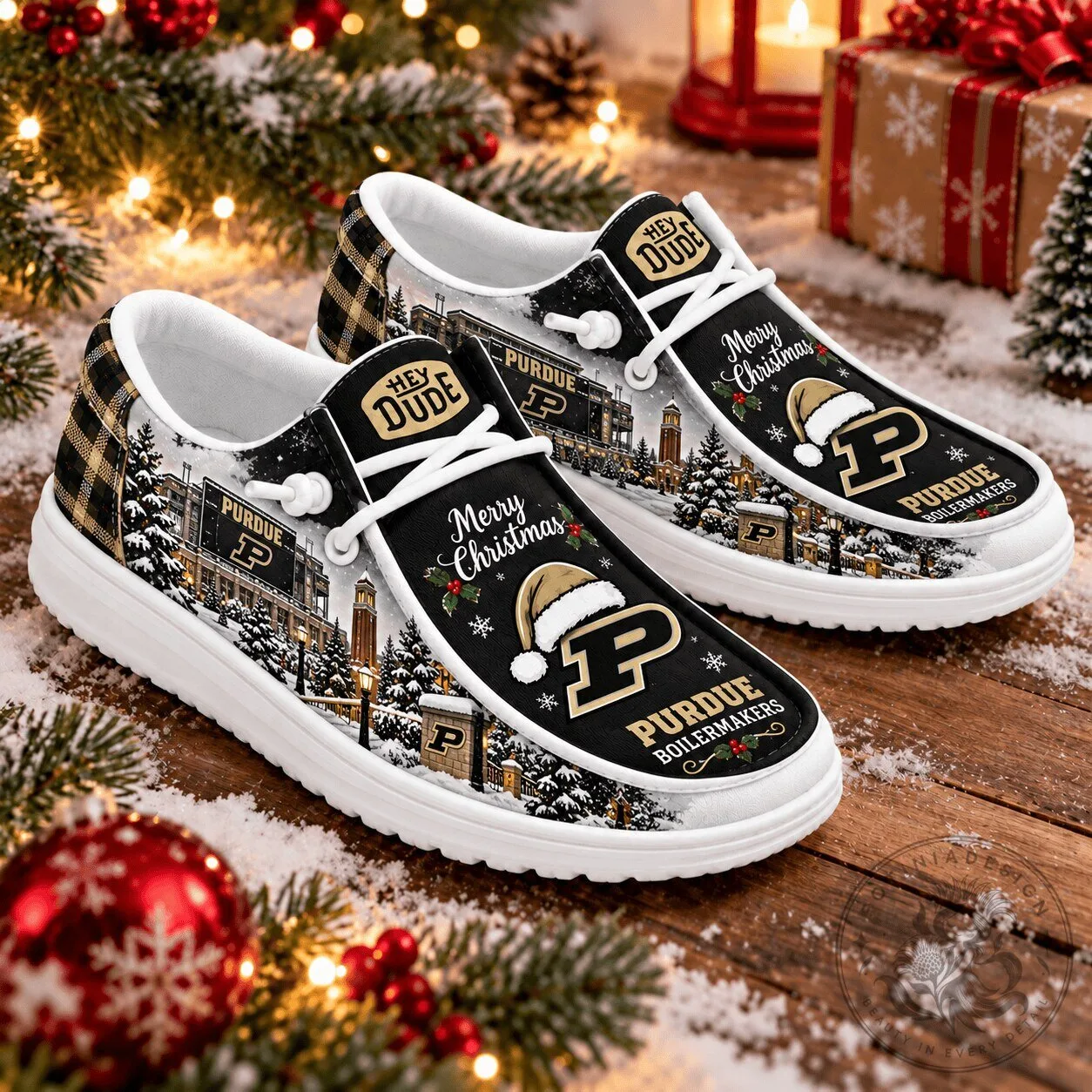 Purdue Boilermakers Christmas Holiday Loafer Shoes for Men and Women