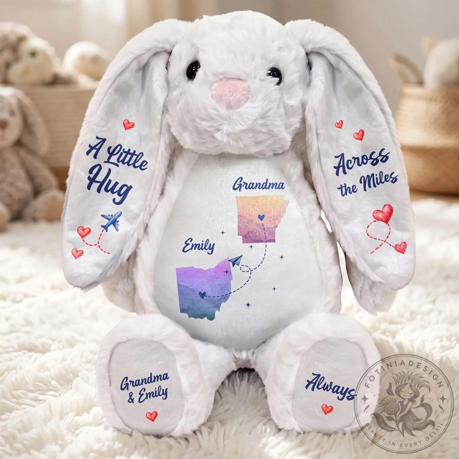 Personalized Long Distance Relationship Gift Miles Apart Close At Heart Bunny Plush 7 Personalized Long Distance Relationship Gift Miles Apart Close At Heart Bunny Plush