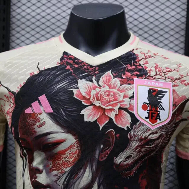 Japanese Anime Dragon Warrior Woman Pink Blossom Floral Soccer Jersey 8 Japanese Anime Dragon Warrior Woman Pink Blossom Floral Soccer Jersey