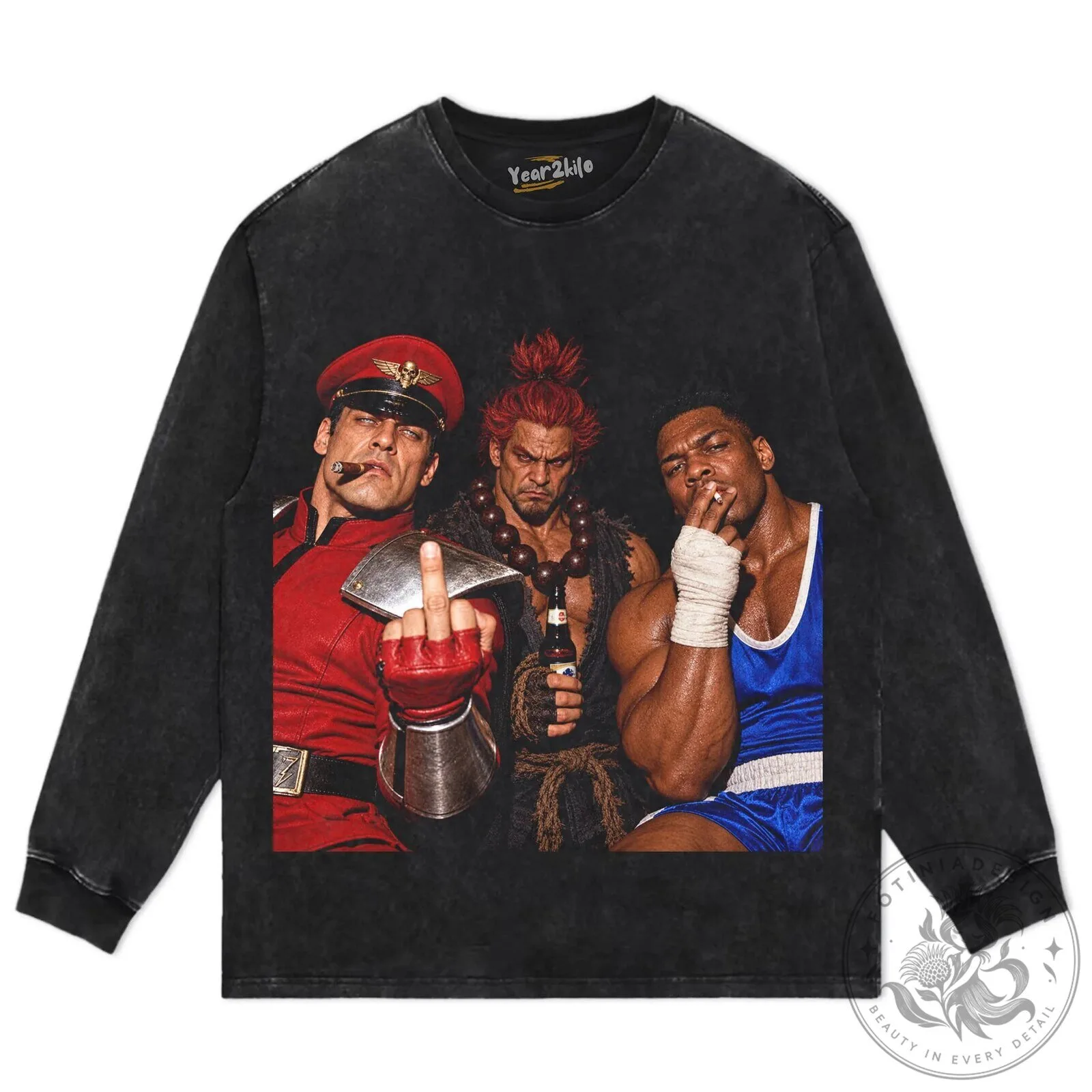 Street Fighter M. Bison Akuma Balrog Funny Video Game T-Shirt 16 Street Fighter M. Bison Akuma Balrog Funny Video Game T-Shirt