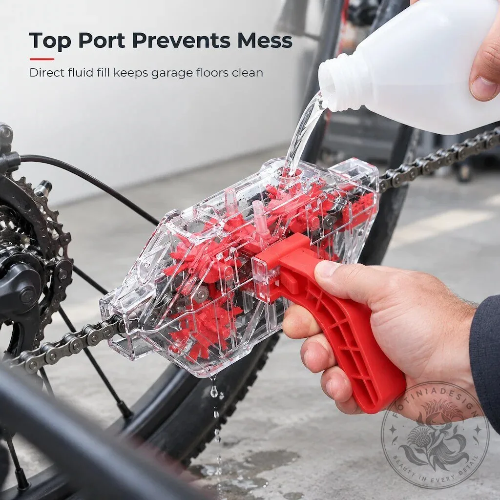 Transparent Bicycle Chain Scrubber Tool for Degreasing and Maintenance 13 Transparent Bicycle Chain Scrubber Tool for Degreasing and Maintenance