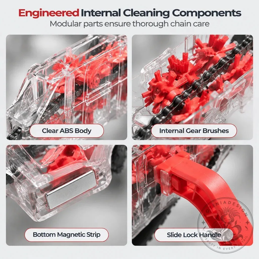 Transparent Bicycle Chain Scrubber Tool for Degreasing and Maintenance 14 Transparent Bicycle Chain Scrubber Tool for Degreasing and Maintenance