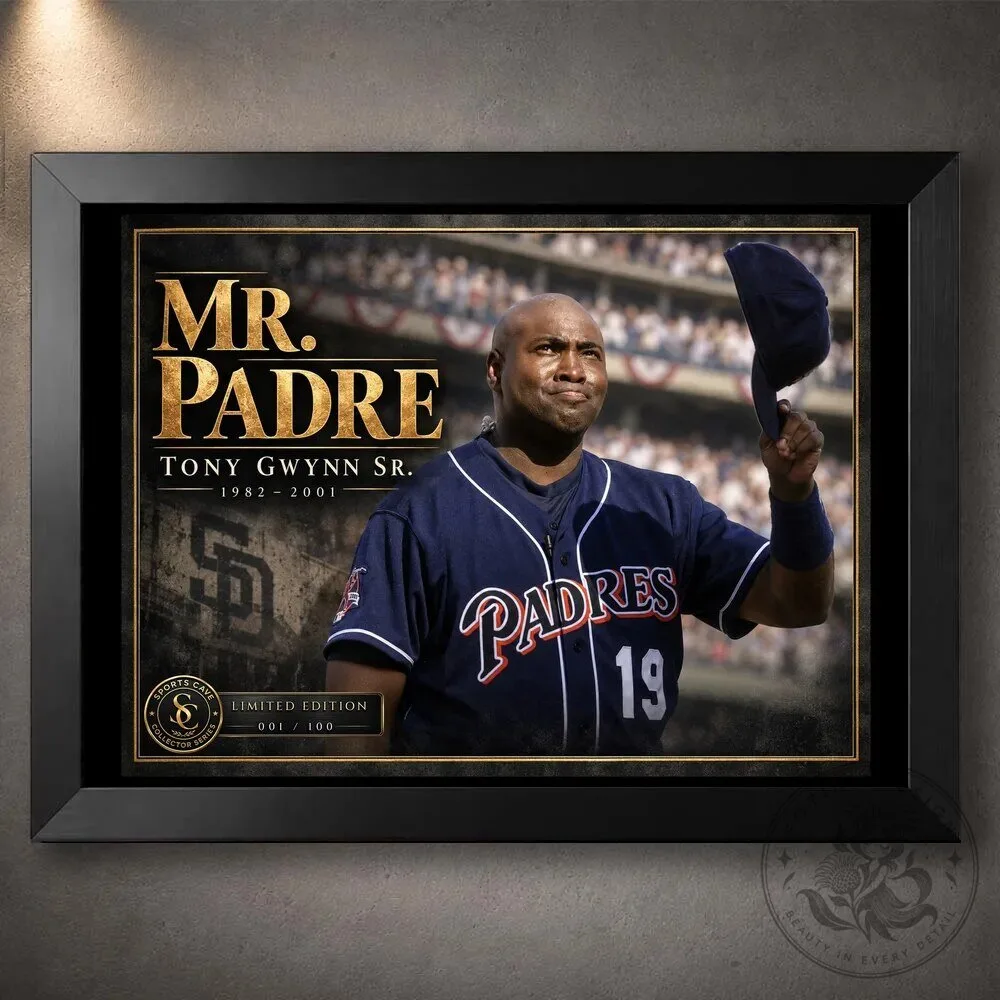 Tony Gwynn Mr. Padre San Diego Padres Baseball Player Framed Wall Art