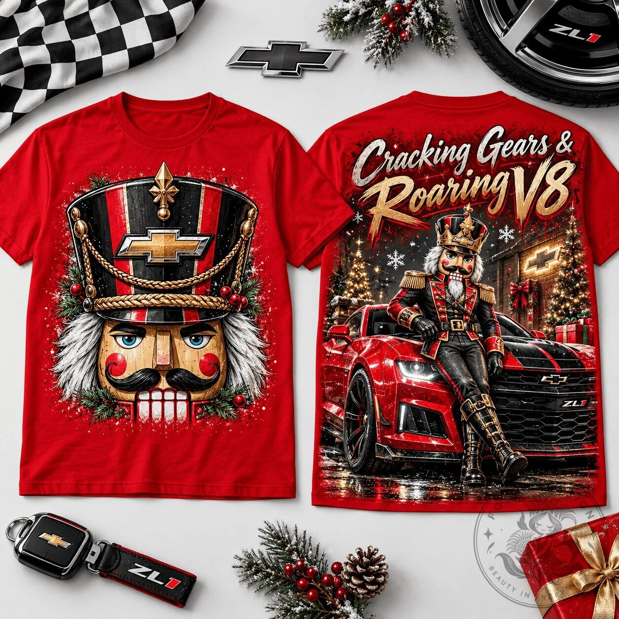 Chevrolet Camaro ZL1 Nutcracker Christmas Muscle Car Graphic T-Shirt