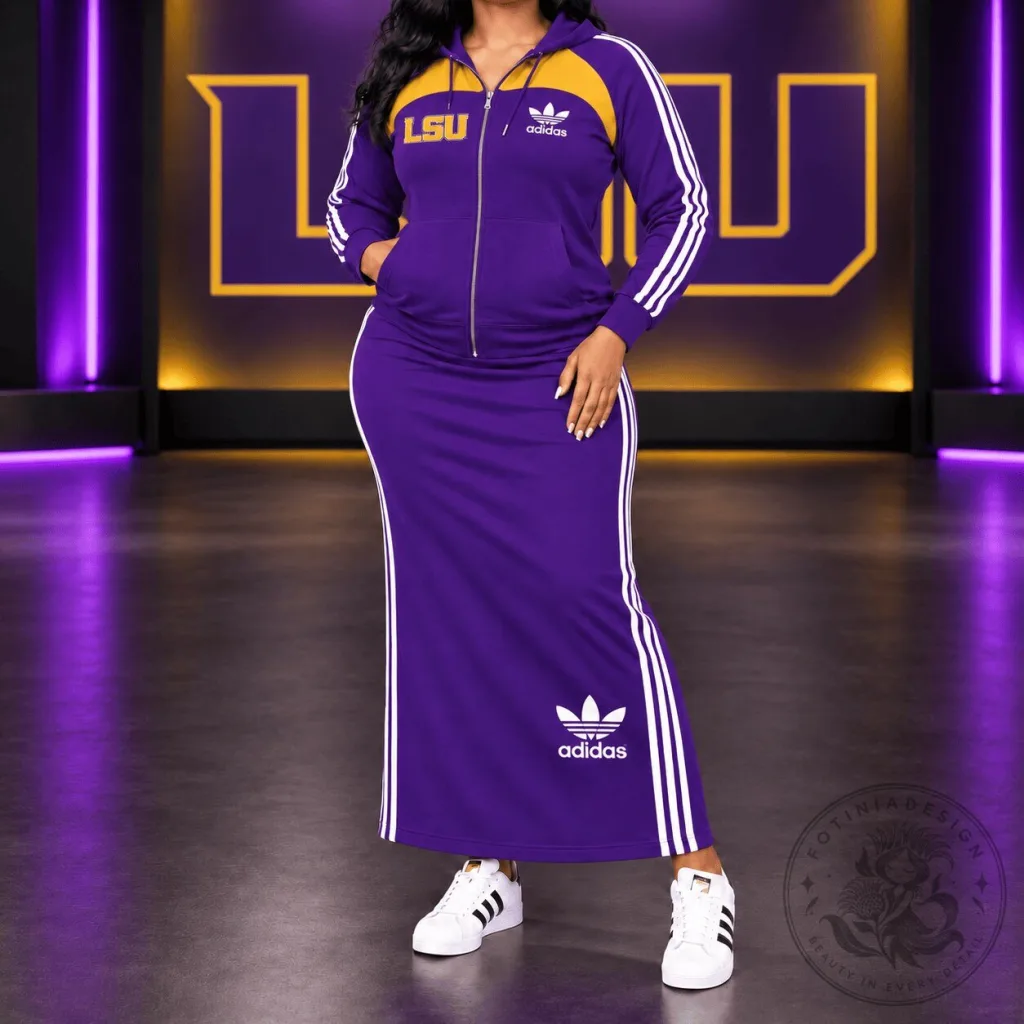 LSU Tigers Adidas Purple Zip Up Hoodie LSU Tigers Adidas Purple Zip Up Hoodie